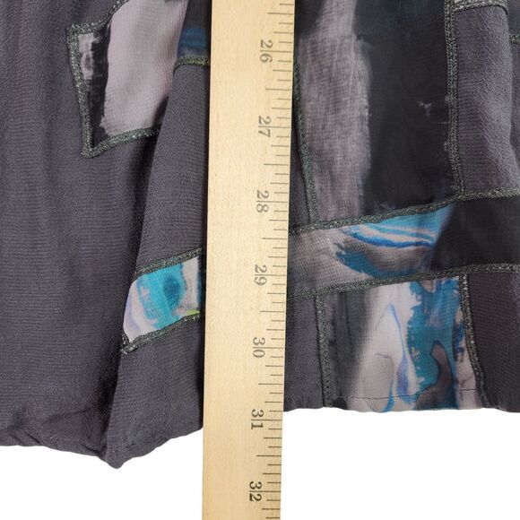 MADO ET LES AUTRES Top Womens 4 Black Long Sleeve Asymmetrical Artsy France - Picture 9 of 12